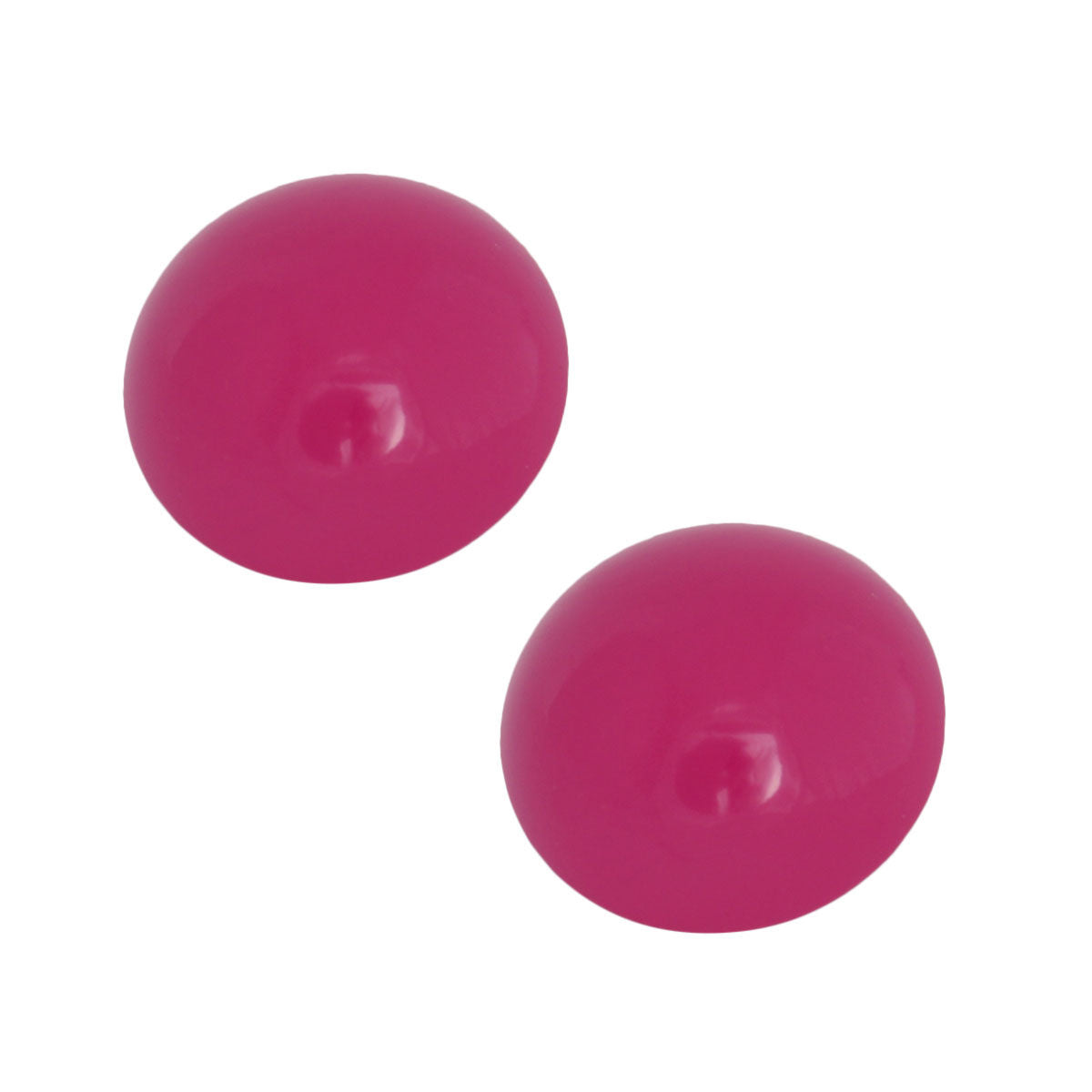 Fuchsia Dome Button Studs