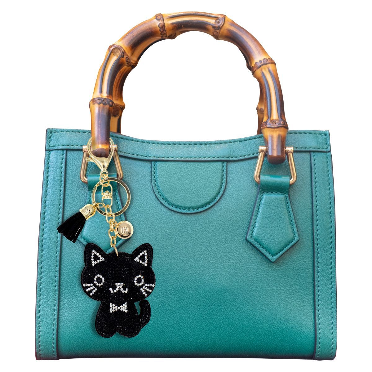 Black Kitten Keychain Bag Charm