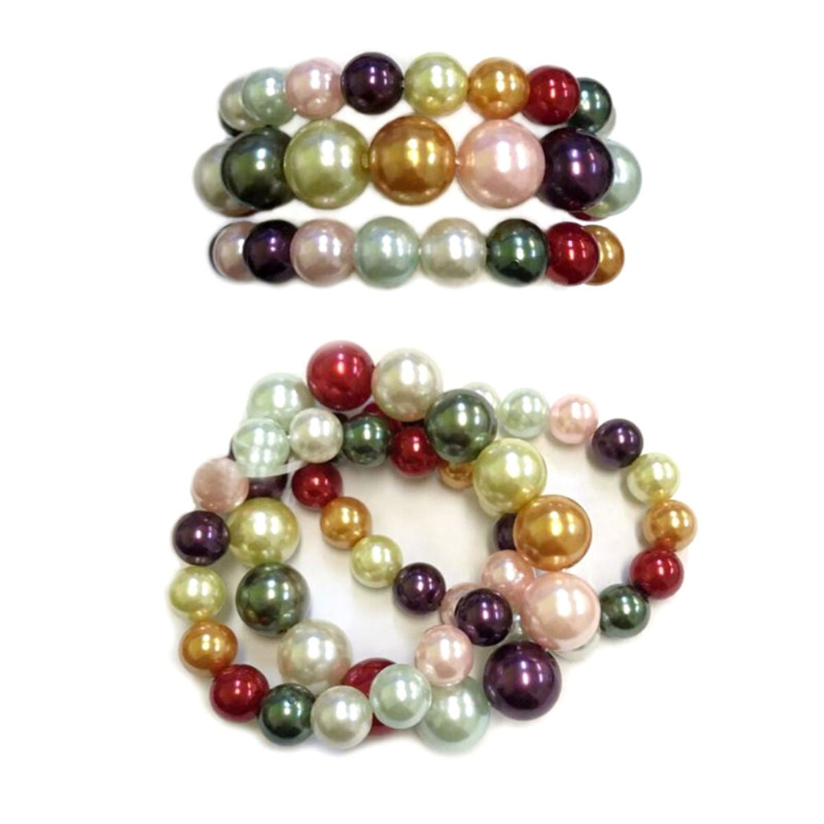 Multi Pearl 3 Pcs Bracelets