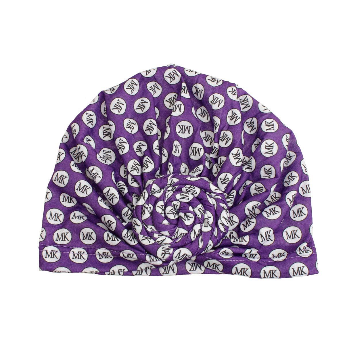 Purple MK Circle Twist Knot Turban