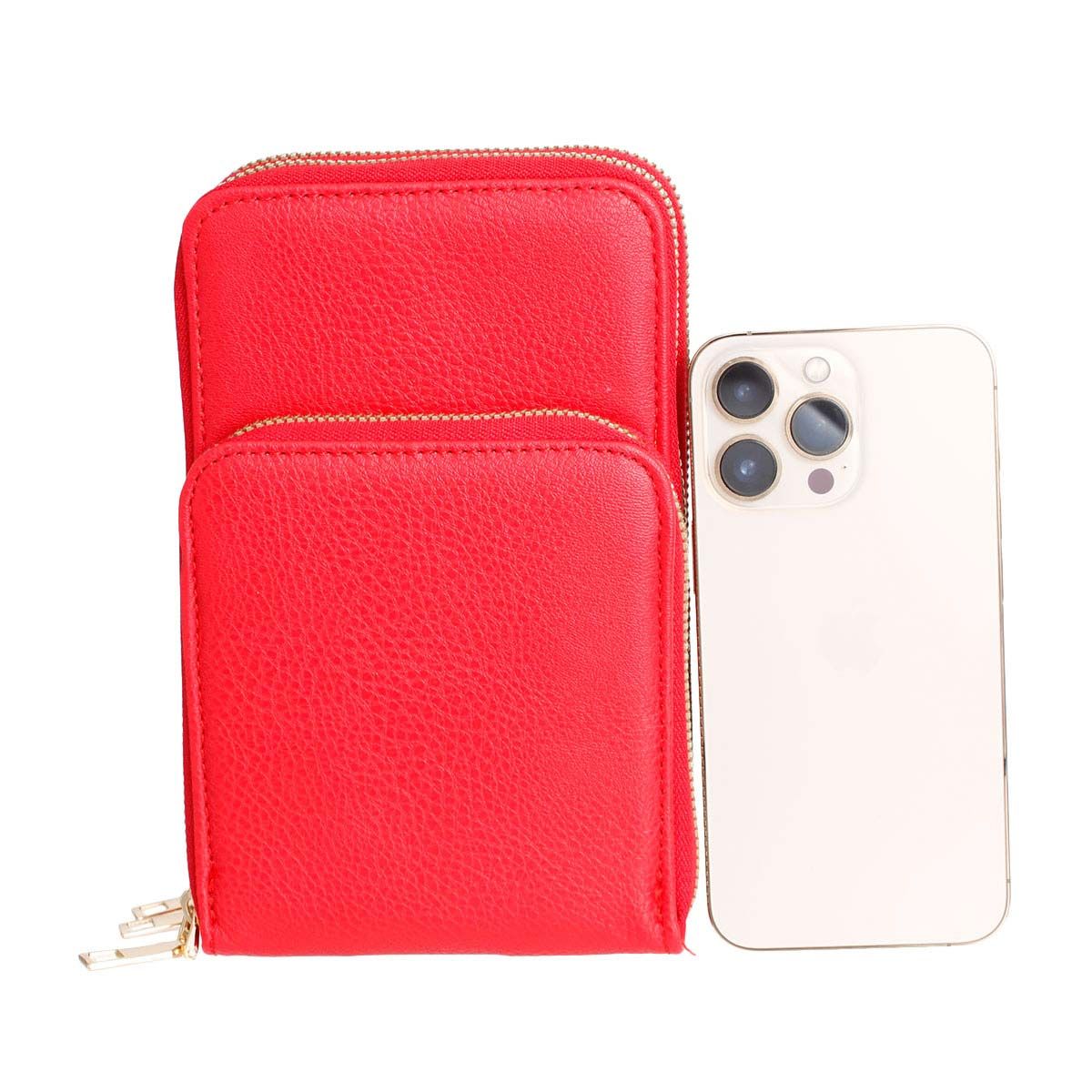 Red Triple Pocket Crossbody