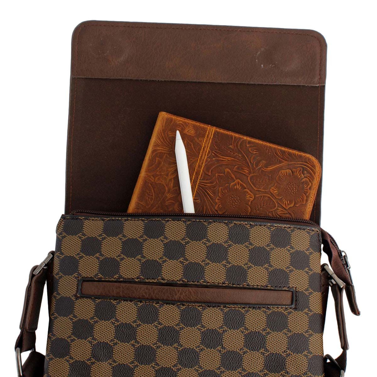 Brown Monogram Flap Crossbody