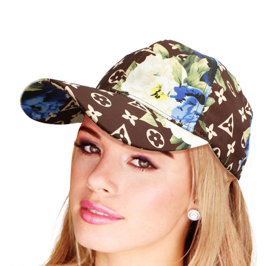 Blue Monogram Flower Cap