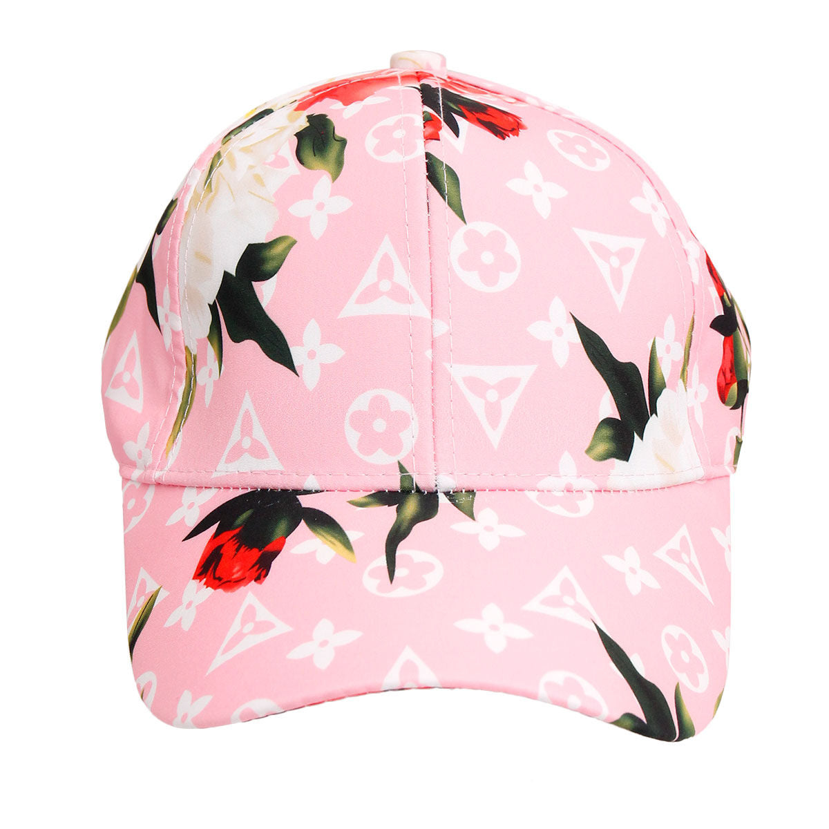 Pink Monogram Flower Cap