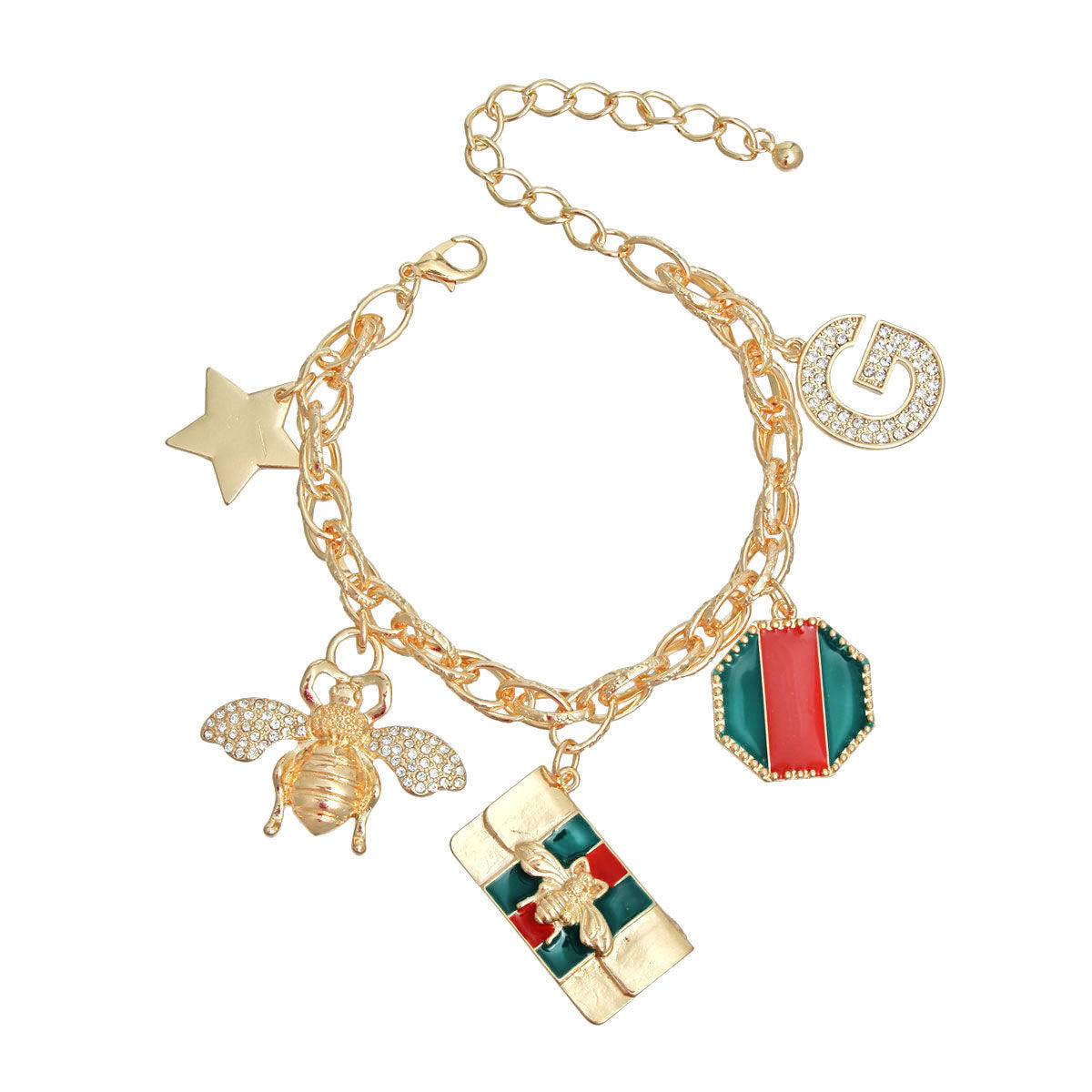 Golden Glamour: Zawadi Charm Bracelet