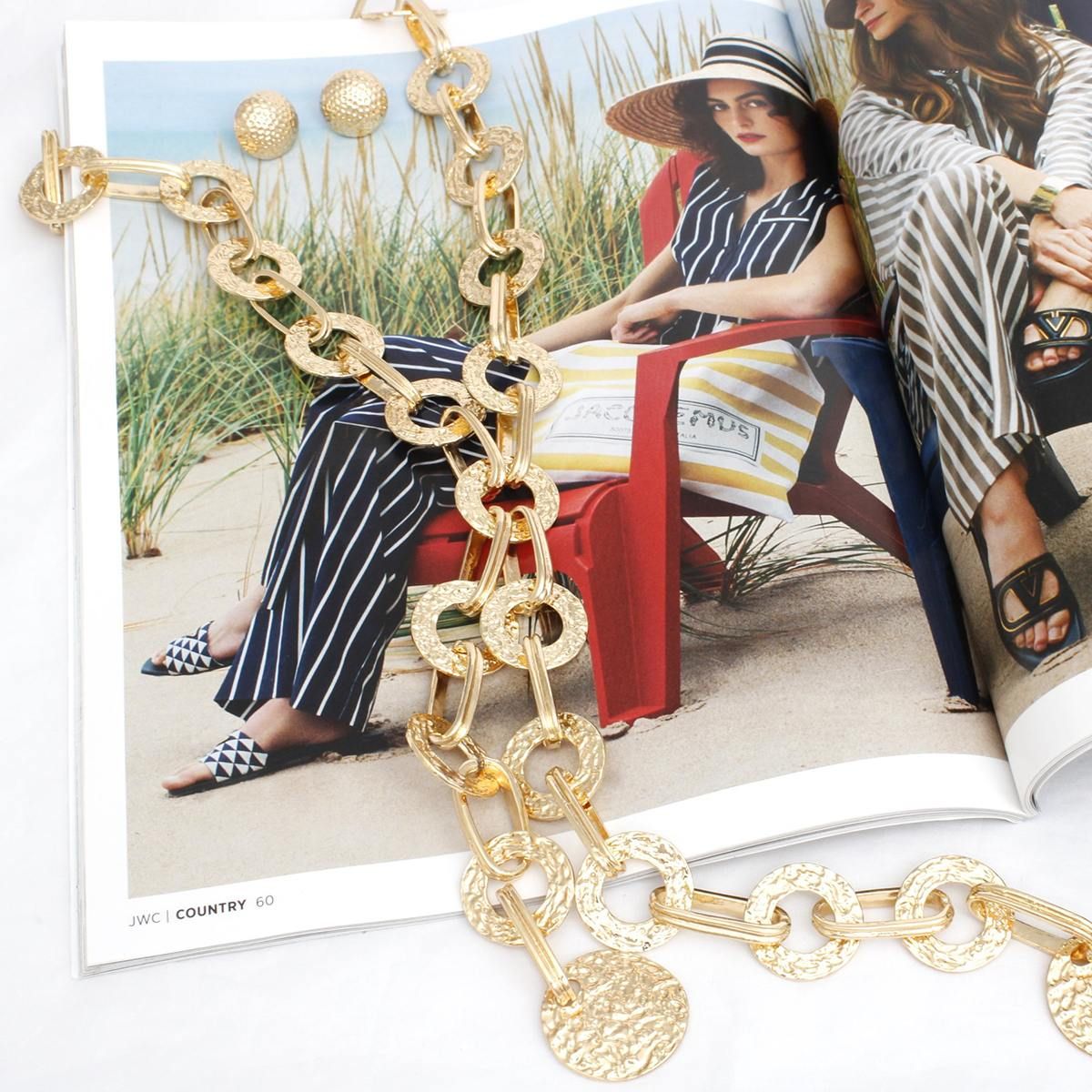 Chain Necklace Gold Long Y Necklace for Women