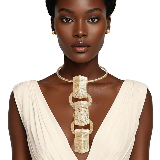 Pendant XL Handmade Gold Wire Loop Necklace