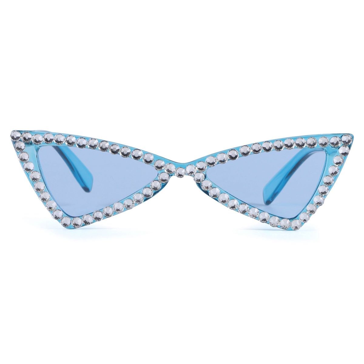 Sunglasses Blue Cat Eye Rhinestone Retro Eyewear