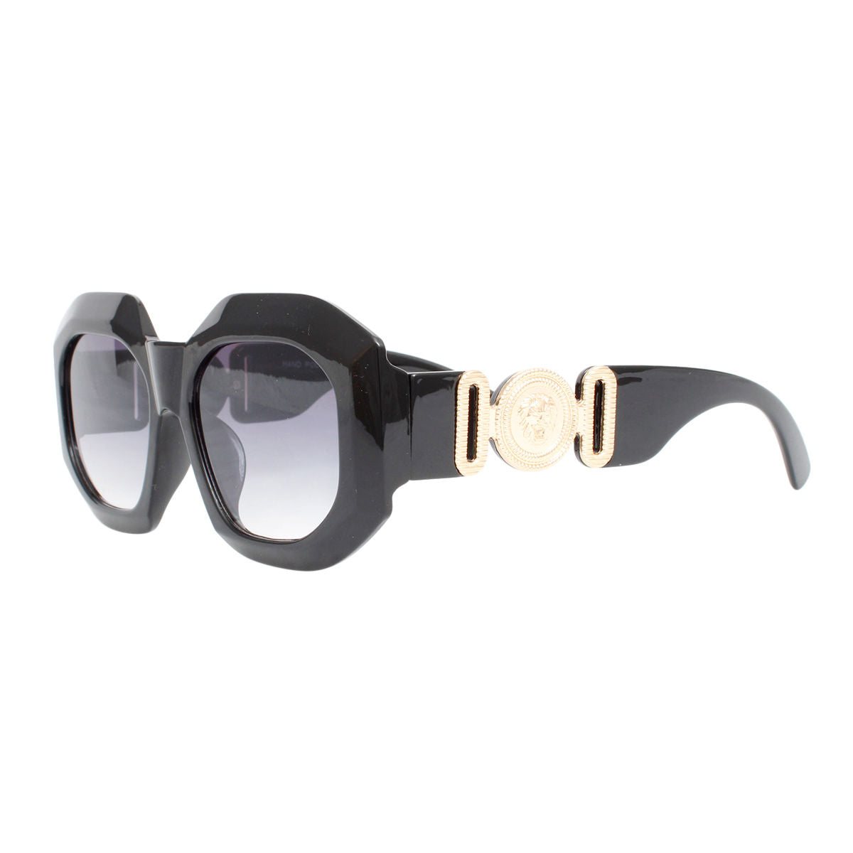 Sunglasses Black Oversized Geo Luxe Eyewear