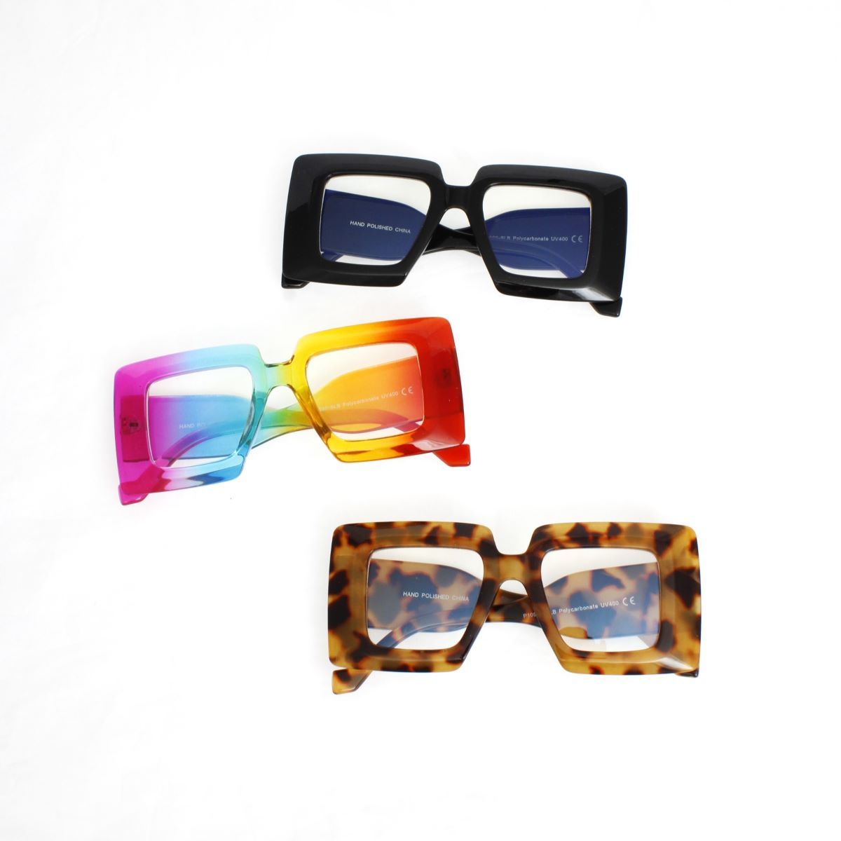 BLB Glasses Square Pink Tort Wide Edge Eyewear