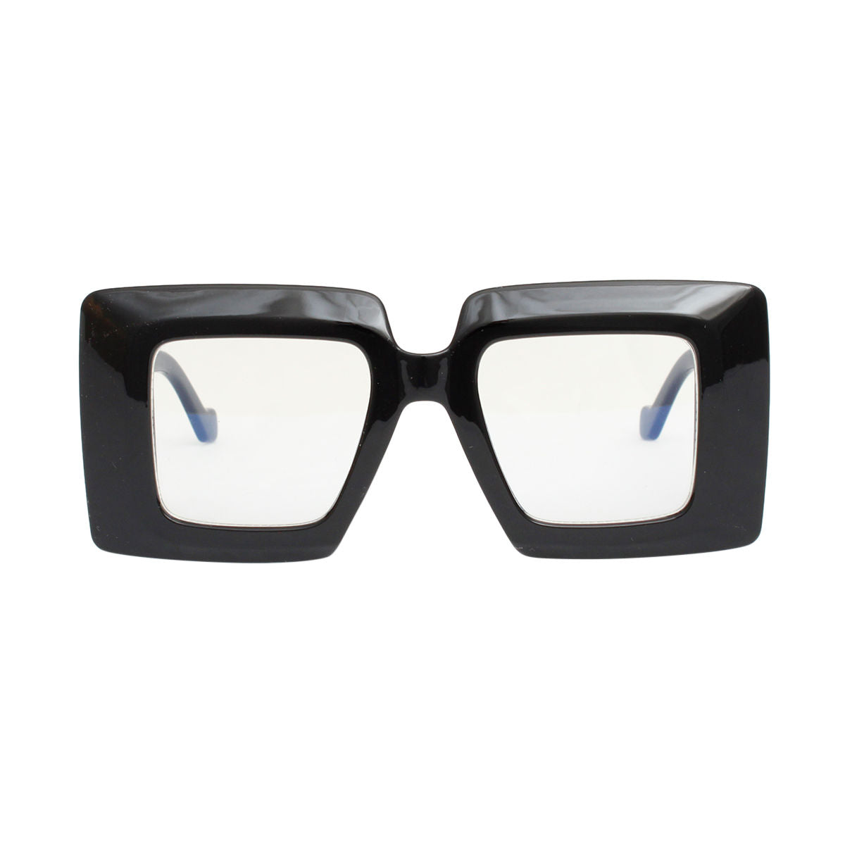 BLB Glasses Square Black Wide Edge Eyewear