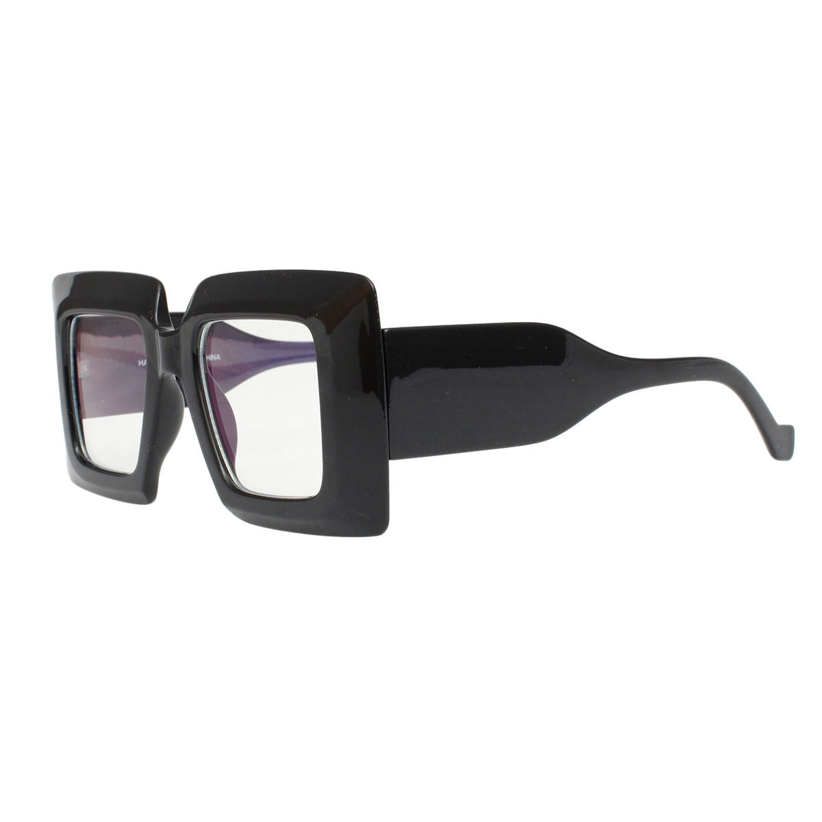 BLB Glasses Square Black Wide Edge Eyewear
