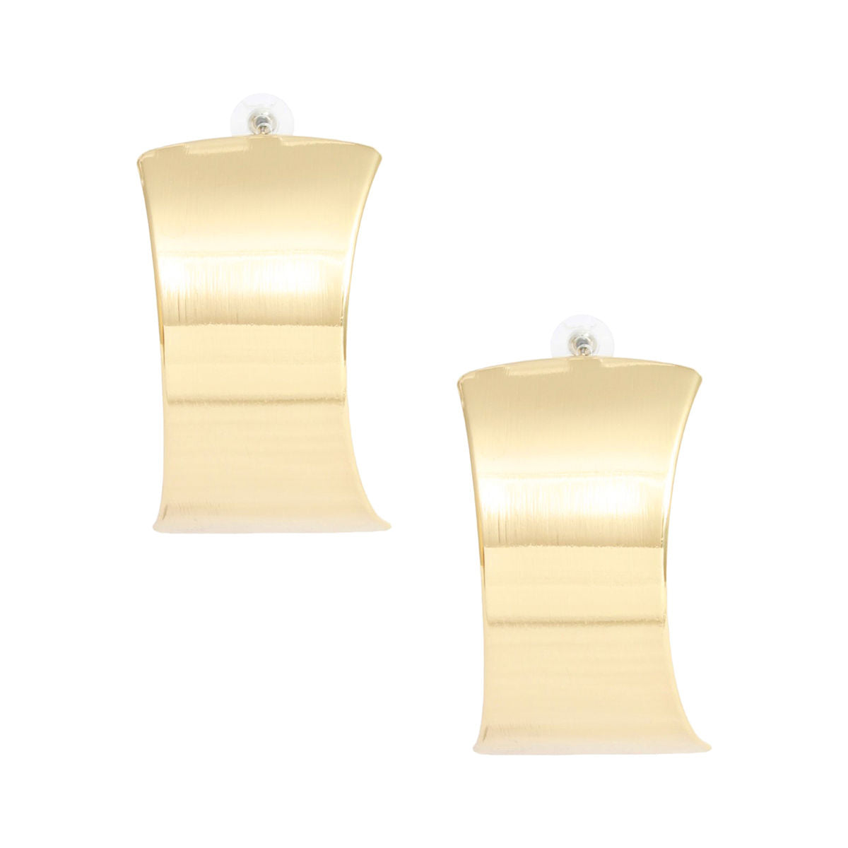 Hoop Large Xtra Wide Polished Gold Open Earrings