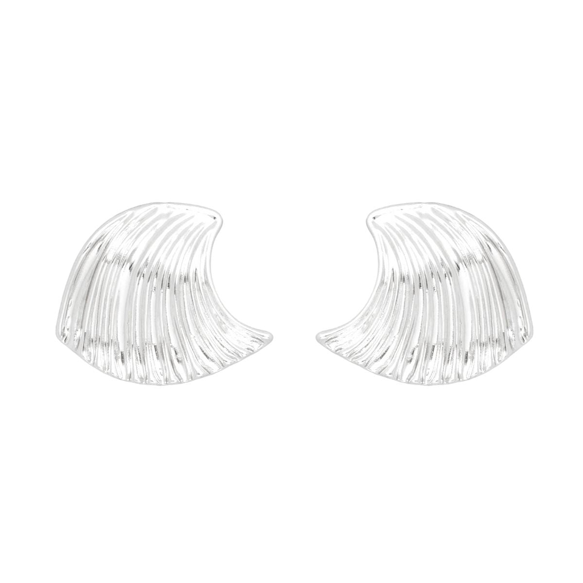 Studs Silver Ocean Wave Earrings for Women