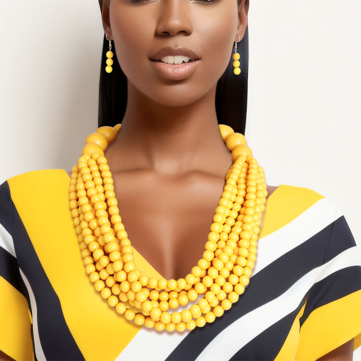 Mustard Bubble Gum Bead Set