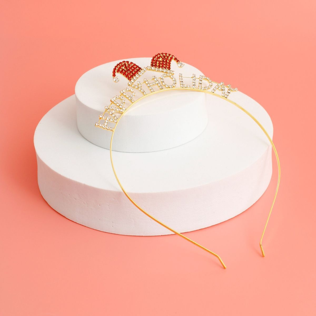 Holiday Red Crystal Hair Band