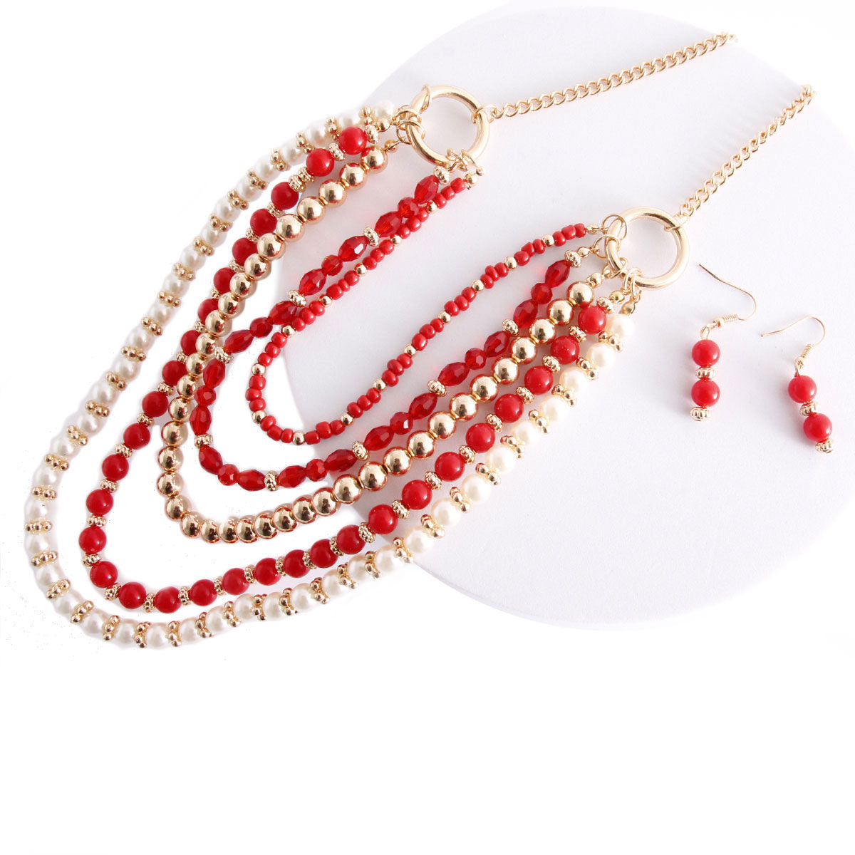 Beads Pearl Necklace Set