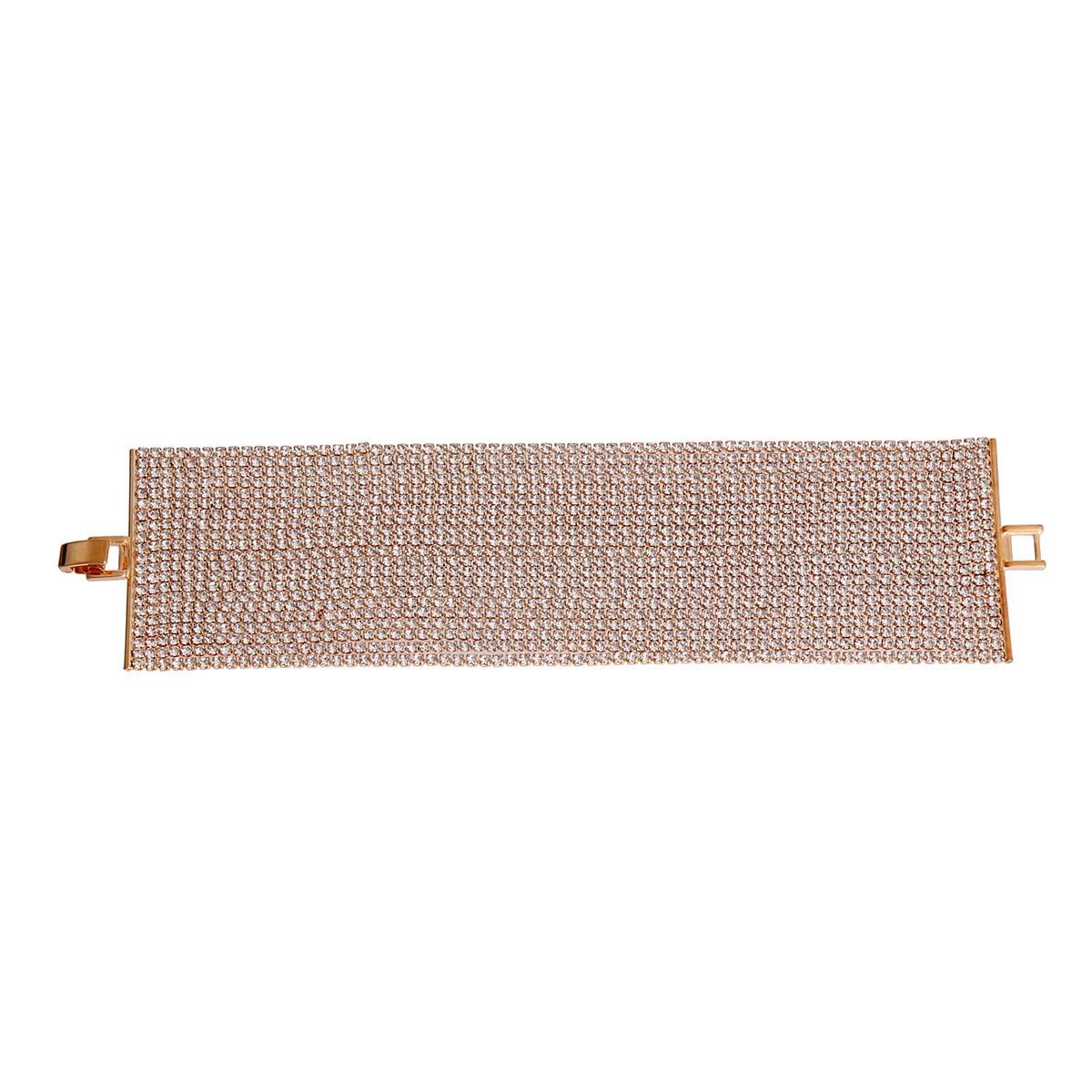 21 Line Gold Rhinestone Bracelet