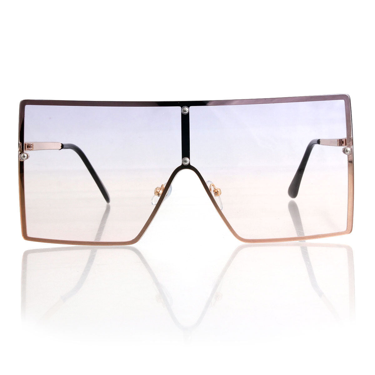 Purple Square One Lens Sunglasses