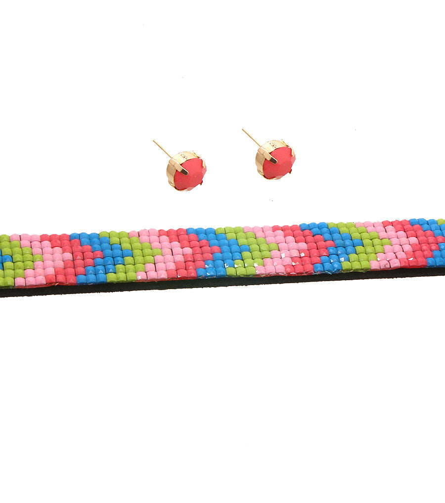 Multicolored Beads Acrylic Choker