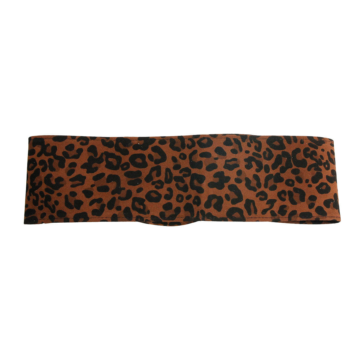 Dark Leopard Suede Wrap Belt