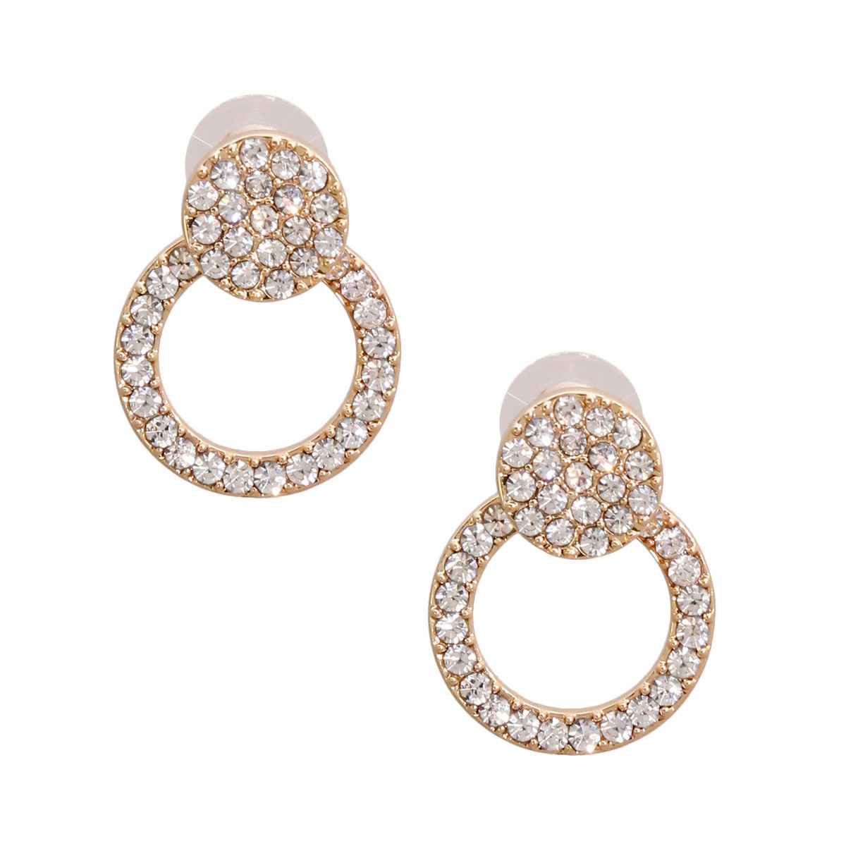 Gold Stud Ring Earrings