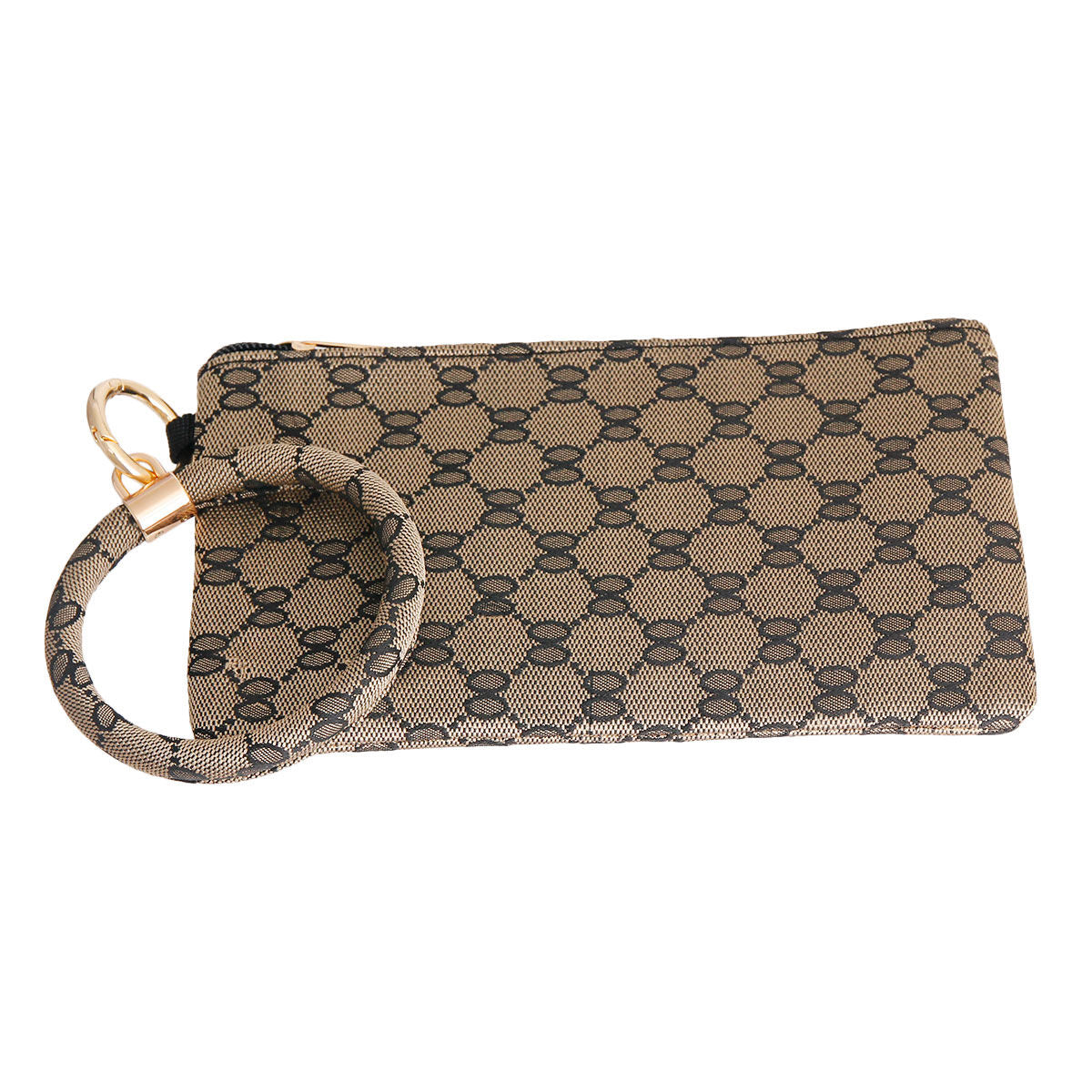 Designer Brown Woven Bracelet Clutch