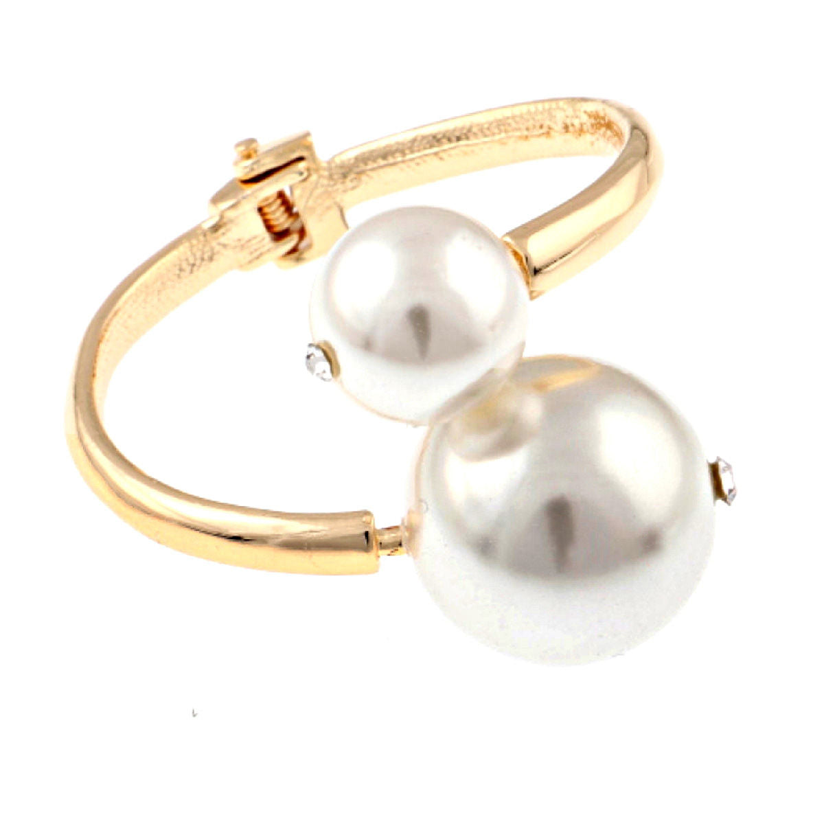 Cream Pearl Hinged Bracelet