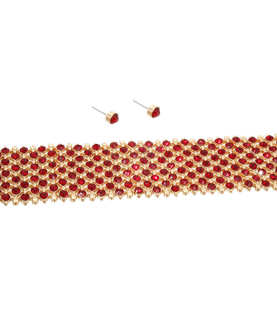 Stoned Metal Choker Set