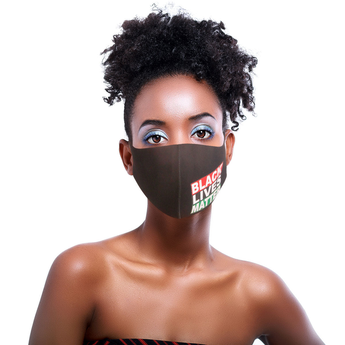 Multi Color Print BLACK LIVES MATTER Mask