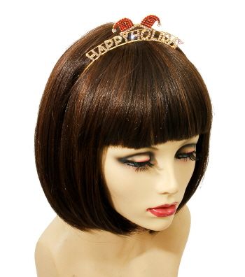 Holiday Red Crystal Hair Band