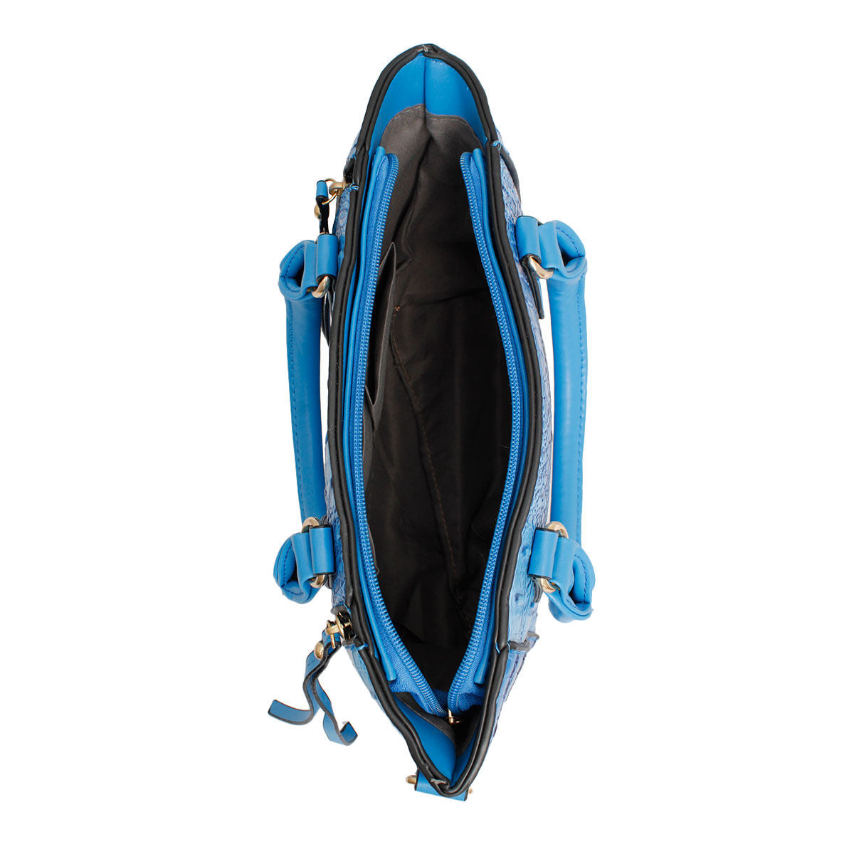 Blue Croc Tote Pouch Set