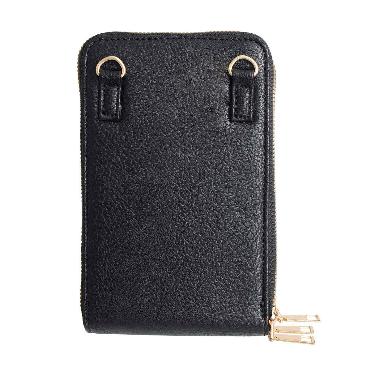 Black Triple Pocket Crossbody