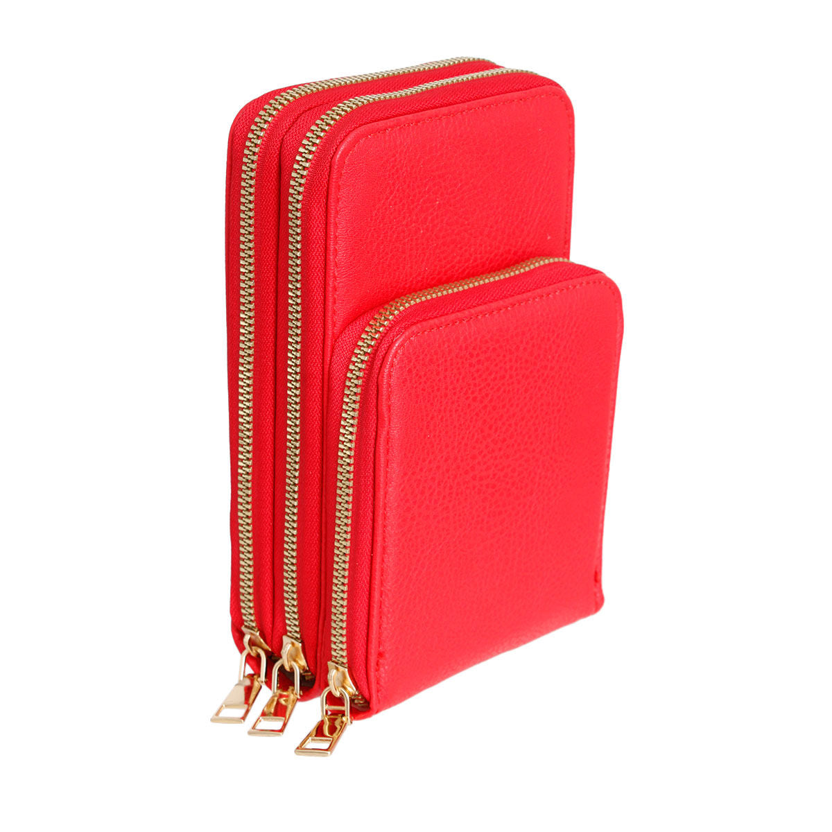 Red Triple Pocket Crossbody