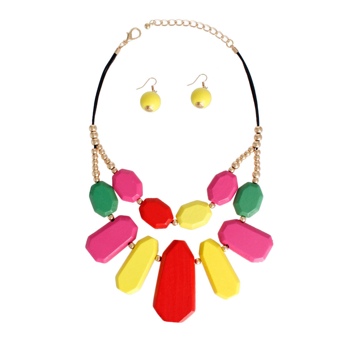 Wood and Gold Double Layer Set