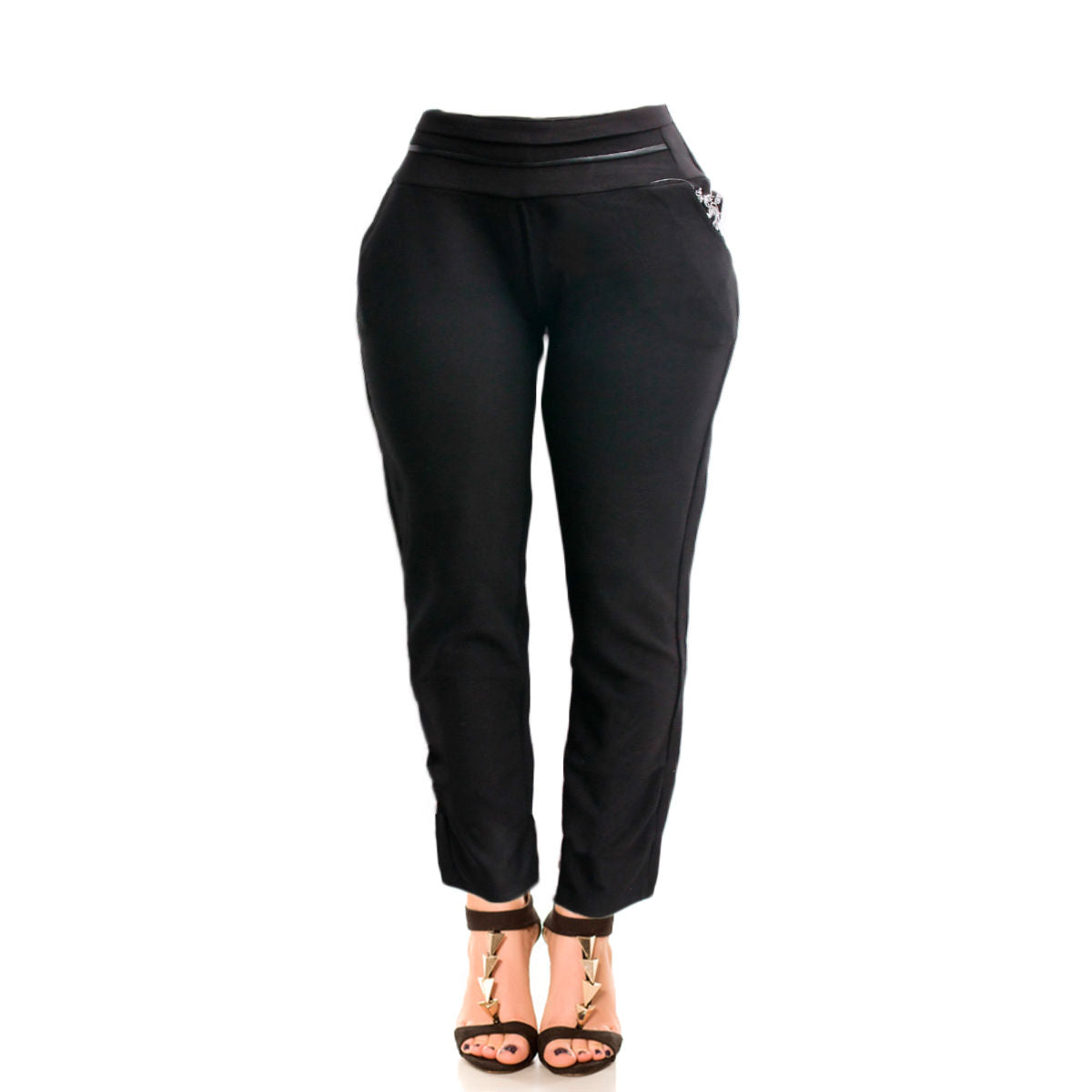 Plus Size 5XL Leather Line Leggings