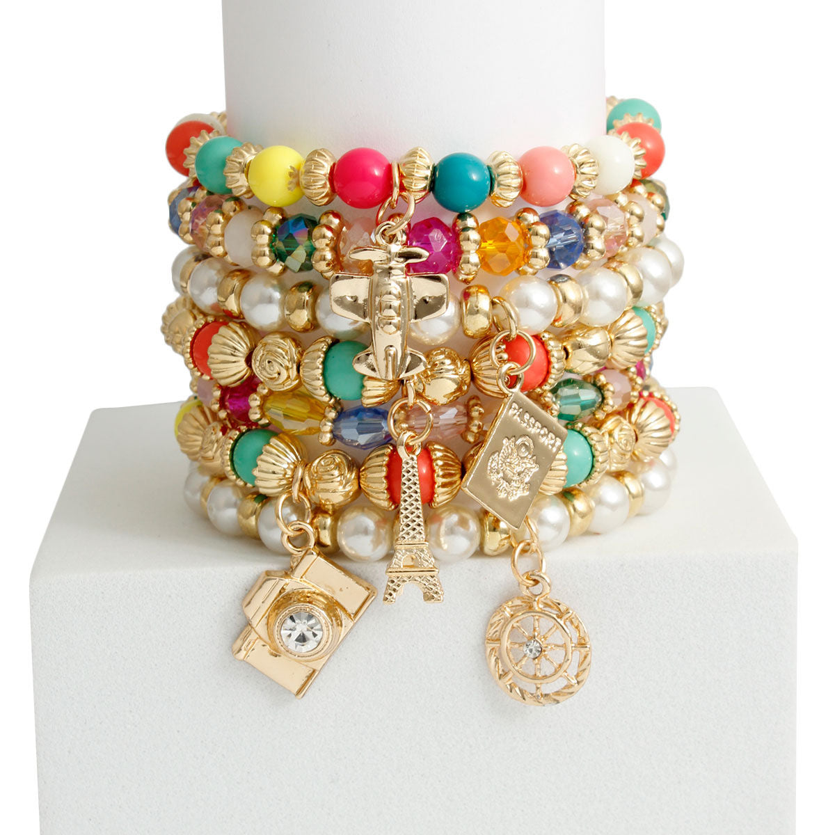 Rainbow 7 Strand Travel Bracelets