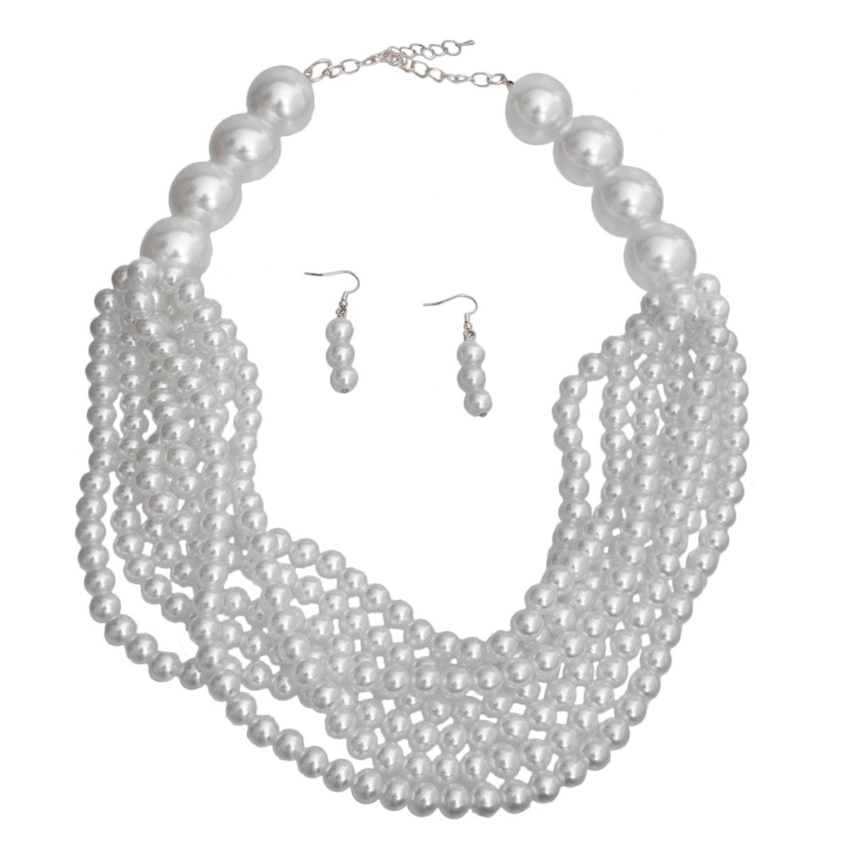 White Bubble Gum Pearl Necklace