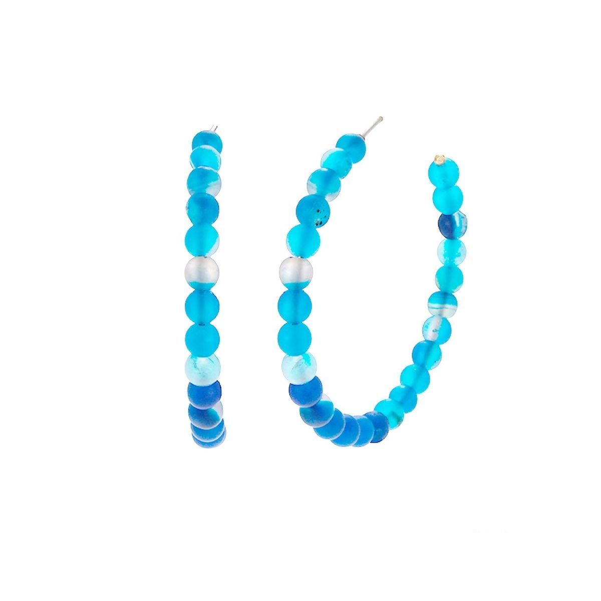 45mm Aqua Stone Hoops