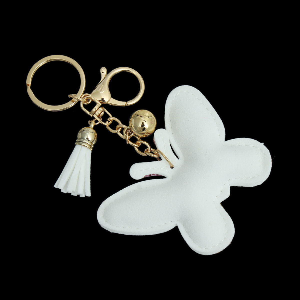 Rainbow Butterfly Keychain Bag Charm