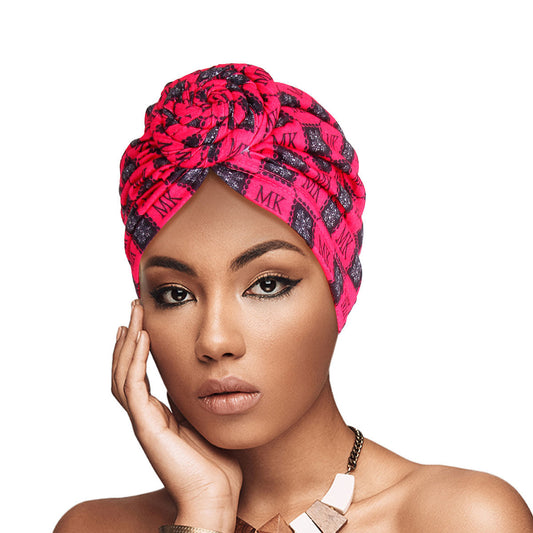 Pink MK Donut Knot Turban