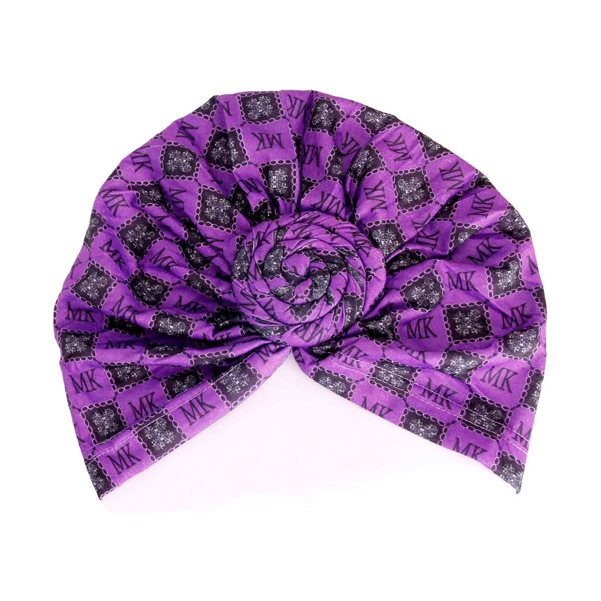 Purple MK Donut Knot Turban